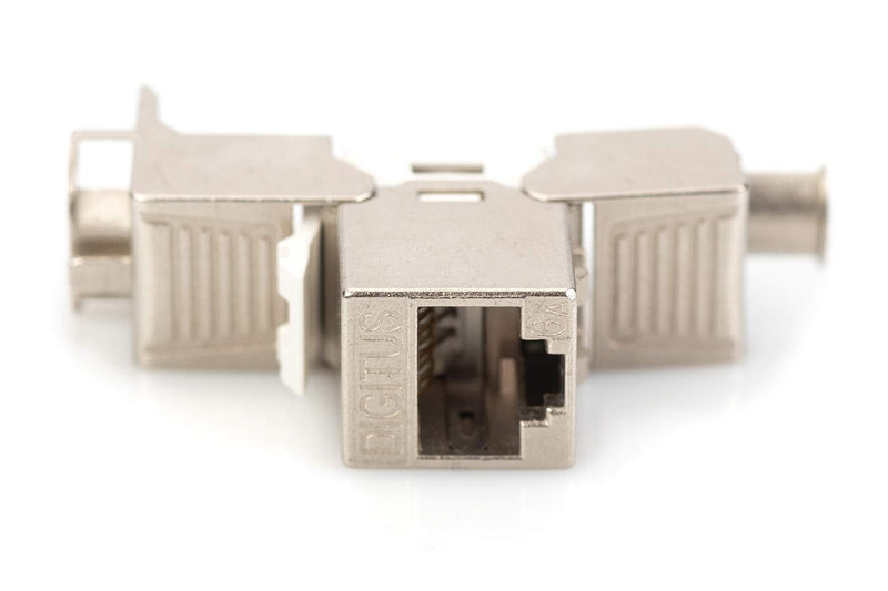 Assmann DN-93615 Digitus Cat 6a Shielded Keystone Module | Tool Free - LSA - PoE++ - AWG 26-22 - RJ45 Female - 10Gbps - For junction boxes and patch panels Standard version 1 pc.