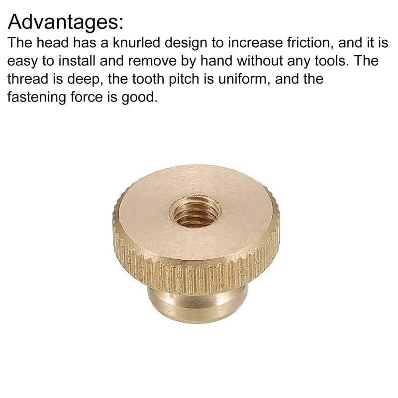 [Australia - AusPower] - uxcell Knurled Thumb Nuts, 5pcs M5 x D16mm x H10mm Brass Knurled Nut with Collar High Head Through Hole Adjusting Nuts for 3D Printer Parts M5 x 16mm x 10mm 5 