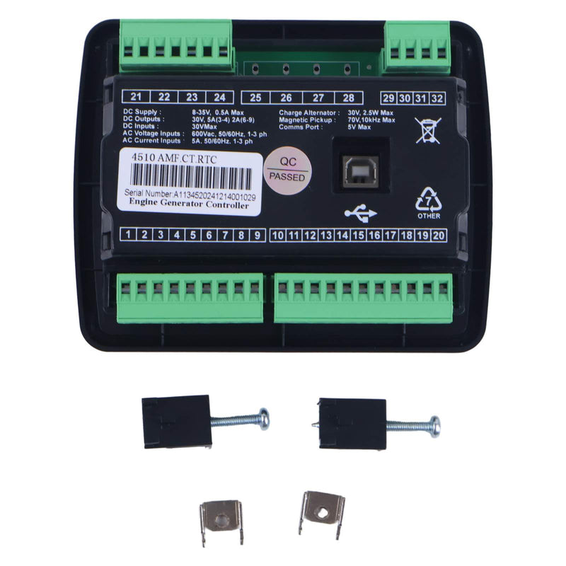 Self-Starting Control Module Genset Controller DSE4510 MKII DSE4510-35 with Monitoring Function LCD Display Compatible with Deep Sea Auto Start Generator EFI and Non-EFI