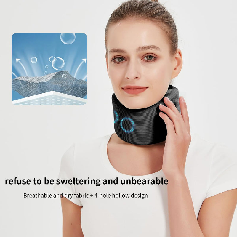 [Australia - AusPower] - Soft Neck Brace Universal Cervical Collar, Neck Brace for Sleeping Foam Wraps Keep Vertebrae Stable for Relief of Cervical Spine Pressure A-L (Neck Circumference 14"-16.9", High 3.3") A-L( 14"-16.9" , High 3.3" ) 