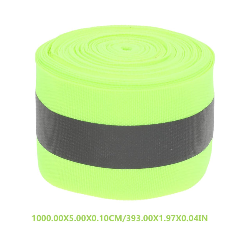 KESYOO Reflective Sew on Tape 15.5Ft Fluorescent Safety Ribbon High Visibility Webbing for Outdoor Sports Clothing Backpacks Pet Gear Night Visibility