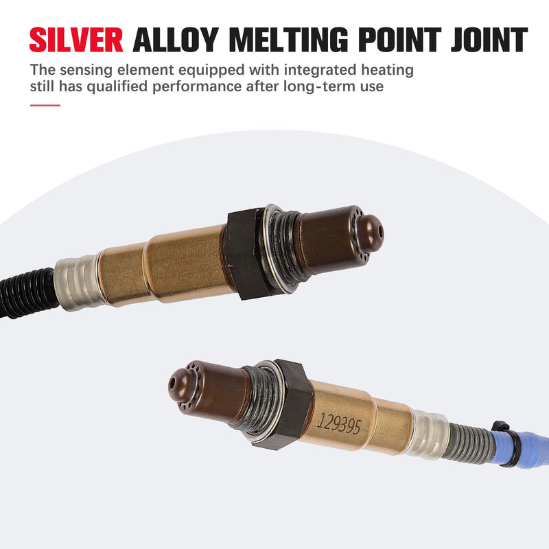 Oxygen Sensor Upstream Downstream O2 Sensor Set 2PCS Replacement for Ford Focus 2012 2013 2014 2.0L, for Fusion 2013-2014 1.6L, for Lincoln MKC 2015 2.3L 234-5113 234-4575 8F9Z-9F472-H CV6Z-9G444-A