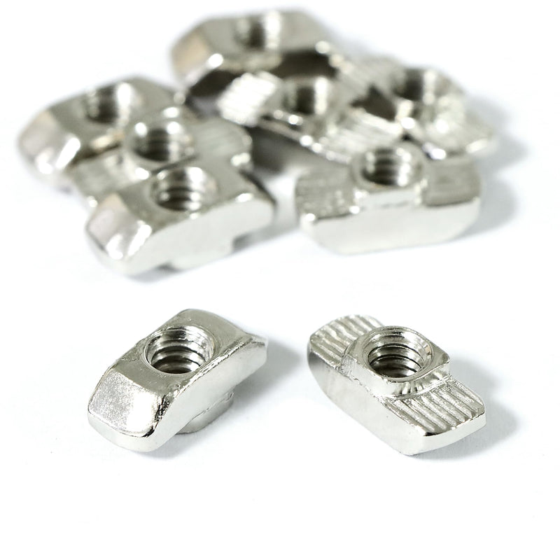 [Australia - AusPower] - 1/4"-20 Threaded Standard Steel Drop in T-Nut, Drop in T-Nuts Accessory Hardware Nuts for 15 40 Series Aluminum Extrusion Profiles Rail, 20 Packs 