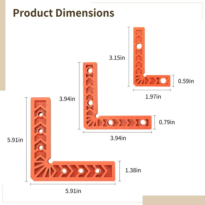 12 Pcs 90° Heavy Duty Corner Clamps Set for Woodworking, Adjustable Right Angle Clamps, High-Strength ABS Material, Ideal for Woodworking Projects and Precise Angle Fixing
