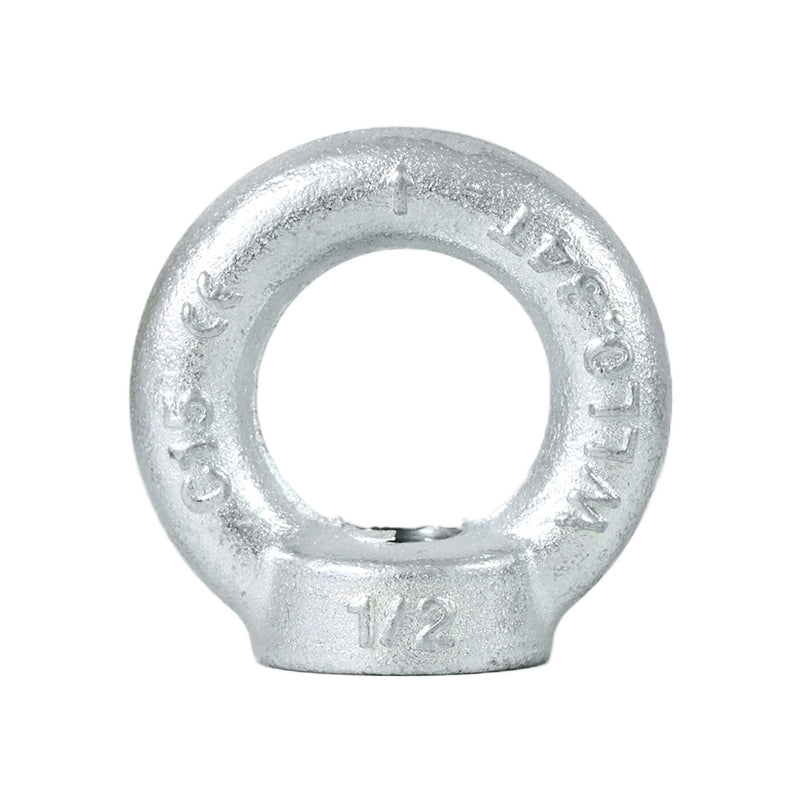 [Australia - AusPower] - 1/2"-13 Lifting Eye Nuts, Drop Forged C15 Galvanized Threaded Fastener, UNC Standard Ring Shape Lifting Eye Nut, 4 Packs 1/2"-13 