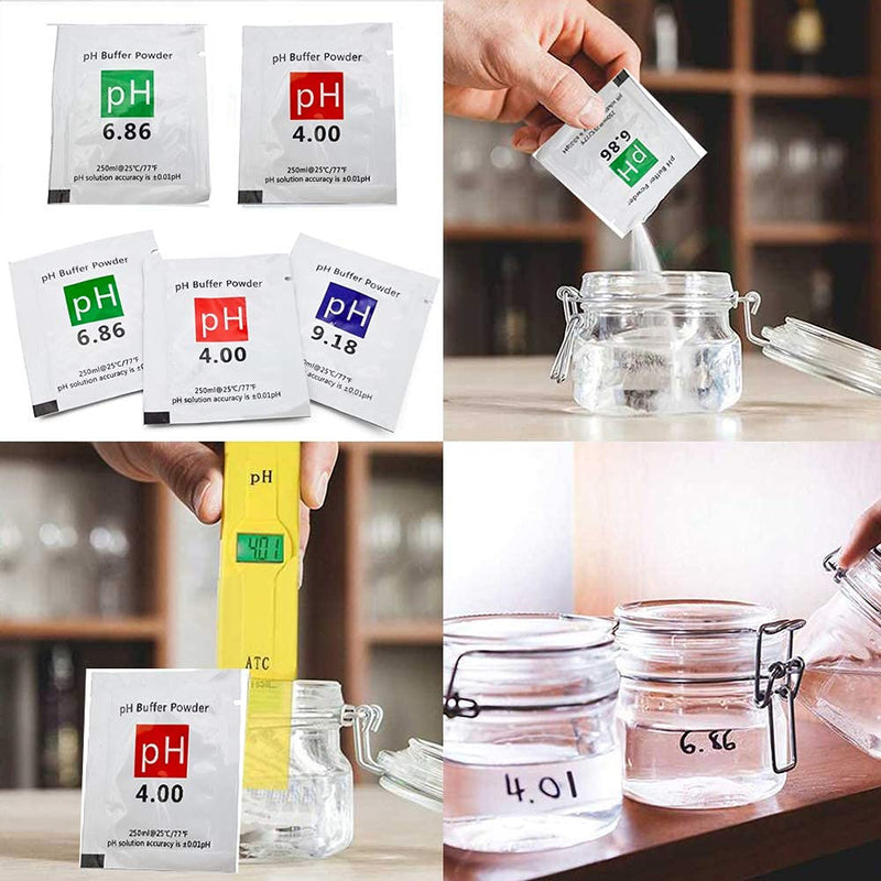[Australia - AusPower] - DuvinDD 18 Pack pH Meter Buffer Solution Powder 6.86/4.00/9.18, pH Calibration Solution Packets for Precise PH Meter 