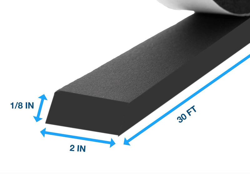 Foam Insulation Foam Tape for Pipe Insulation, Weather Stripping. Insulation Tape Tape Adhesive Freezer Seal Air Conditioner Tape. AC Foam Insulation Single Sided (1/8" X 2" X 30') 1/8" X 2" X 30'