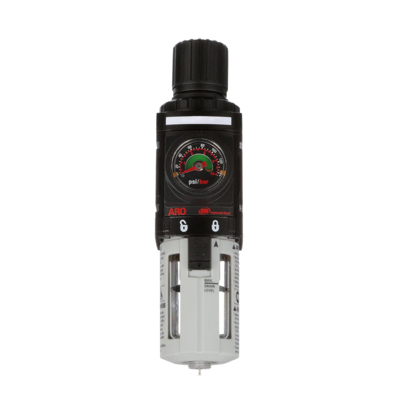 [Australia - AusPower] - ARO P39124-600-VS Air Filter-Regulator Piggyback, 1/4" NPT - 150 psi Max Inlet 