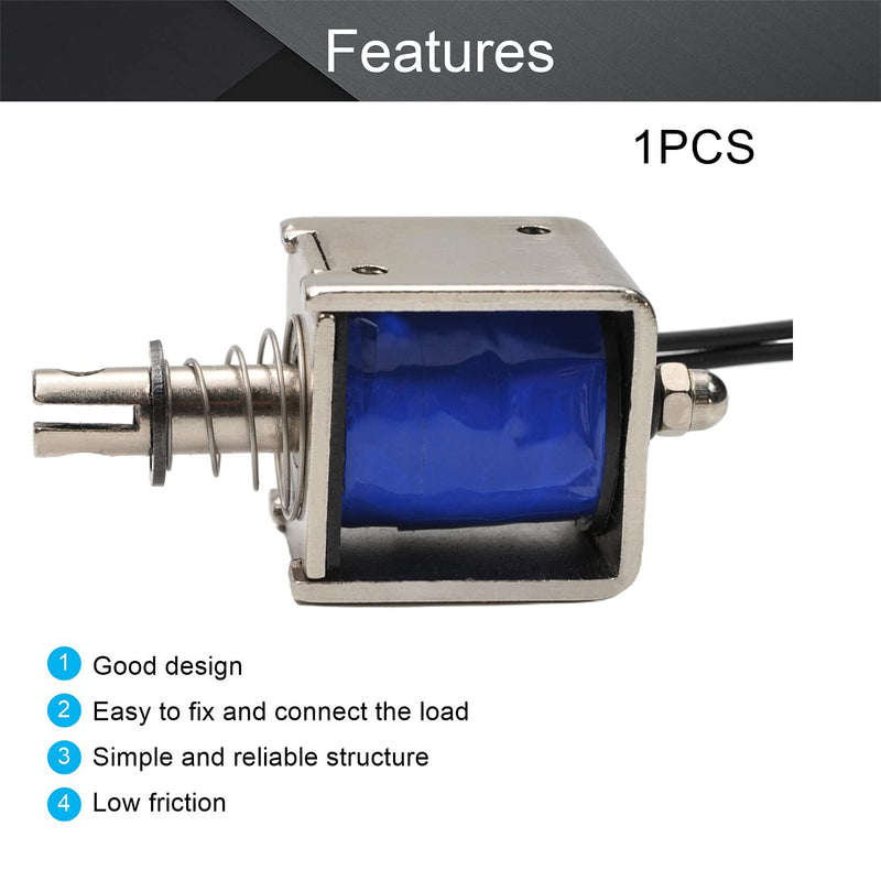 [Australia - AusPower] - Fielect DC 12V 20N Push Pull Type Solenoid Electromagnet, 10mm 2A Open Frame Type Solenoid Electromagnet, Linear Motion, JF-0826B-12V Models : JF-0826B-12V 