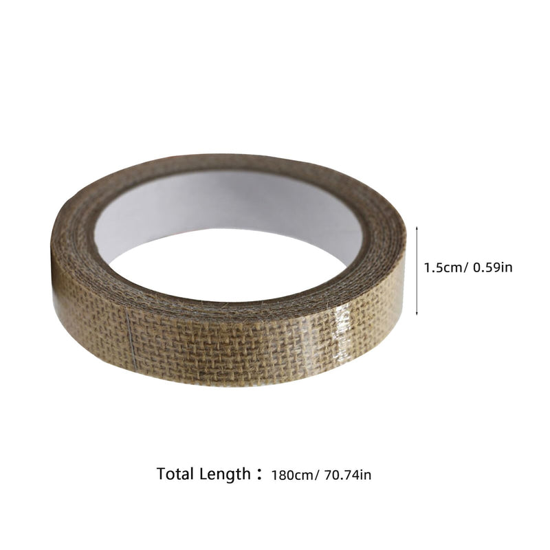 SUPVOX Flax Tape 0.59 Inch Wide Masking Decorative Adhesive Tape for DIY Scrapbooking Crafts Gift Wrapping Planner Decoration