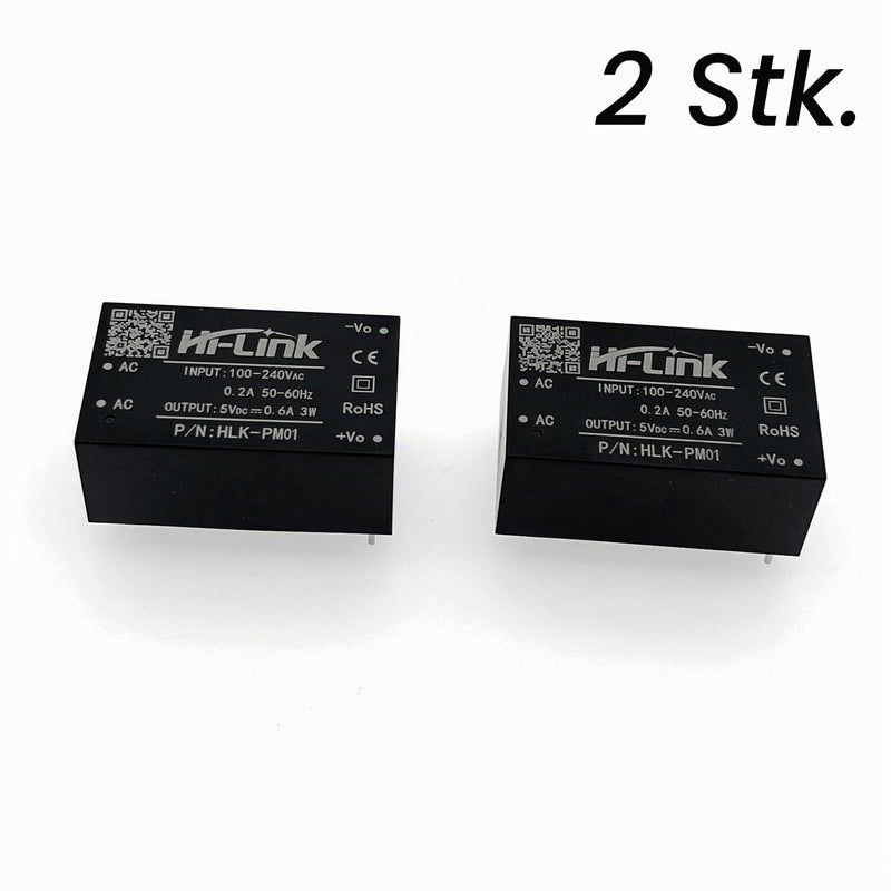 JZK 2 x HLK-PM01 AC DC 220V to 5V Household Power Supply Module Power Supply Module
