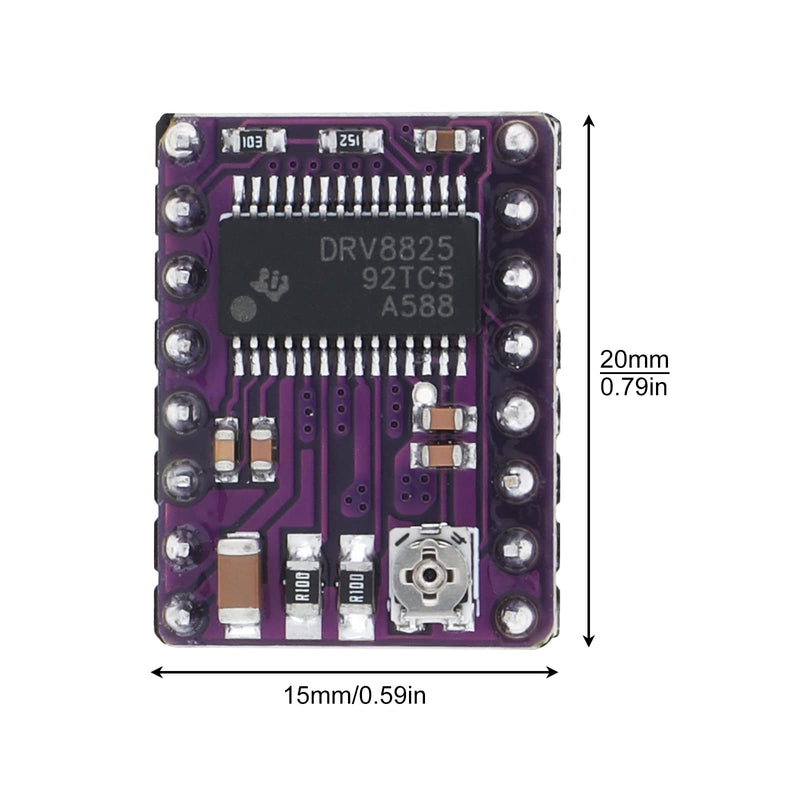 [Australia - AusPower] - 3Pcs DRV8825 Stepper Motor Driver Module with Heat Sink for 3D Printer Rrerap Ramps 