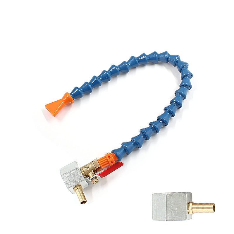 [Australia - AusPower] - 2PCS Adjustable Magnetic Base (1/4PT Thread) with 1pc Flat Nozzle Flexible Water Oil Coolant Pipe Hose Flat Nozzle Hose with Magnetic Base 