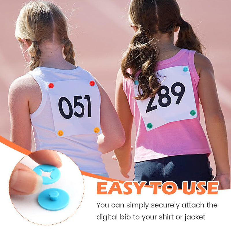 [Australia - AusPower] - 20 Pairs Running Bib Clips,Number Buckle Fixing System Triathlon Race Bib Holder,Running Bib Fixing Clips,Field Events Fastener Holder for Runners,Skating,Track,with Storage Box Mix colors 