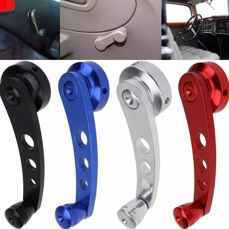 [Australia - AusPower] - 2PC Universal Window Crank Handle, Aluminum Car Window Opener Handle Kit, Replacement Winder Crank Kit for Auto Vehicle (Black) Black 