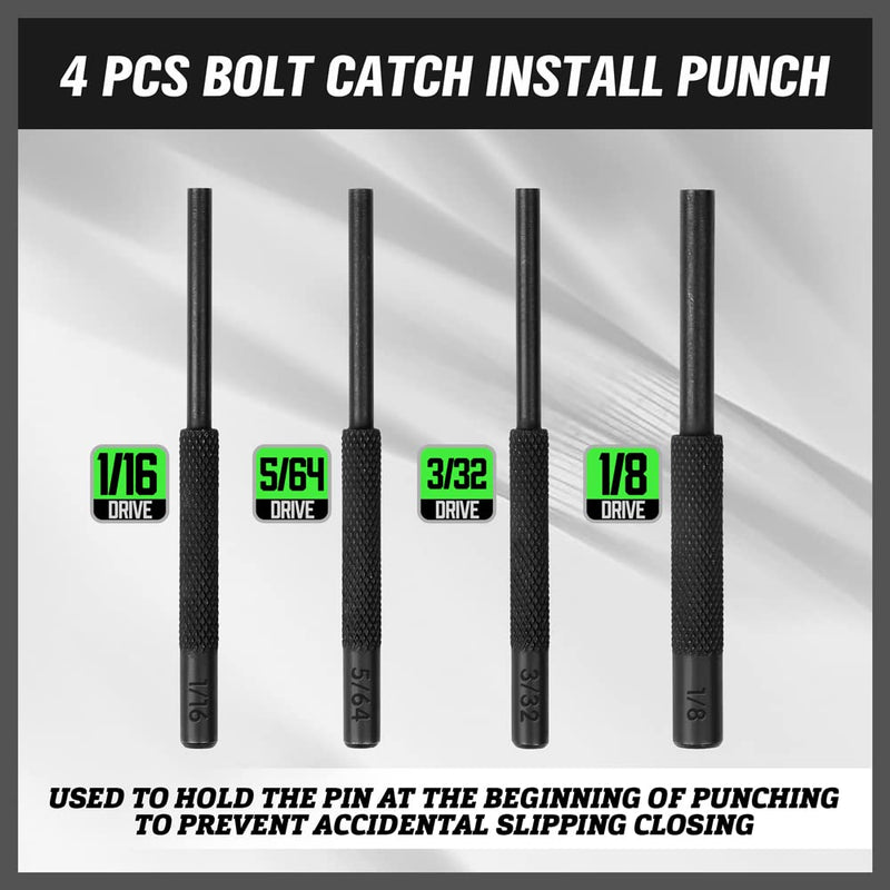 [Australia - AusPower] - SWANLAKE 7PCS Roll Pin Starter Punch and Bolt Catch Install Punch Set, 1/16", 5/64", 3/32", 1/8" 