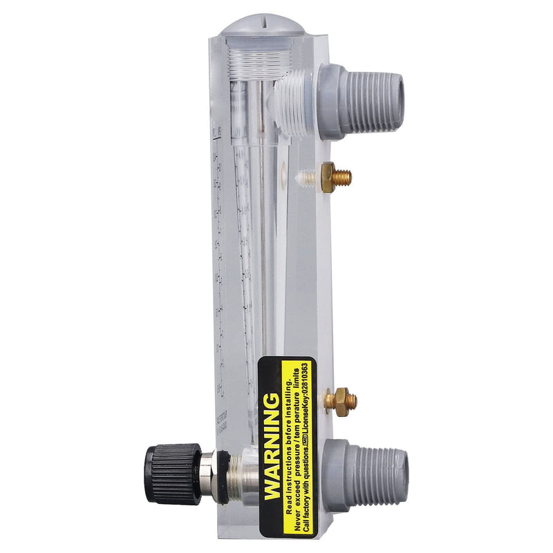 [Australia - AusPower] - 0.1-1GPM Liquid Flowmeter Adjustable Panel Mount Type Acrylic Transparent Water Meter 1/4in Thread for Rate of Liquid Medium 