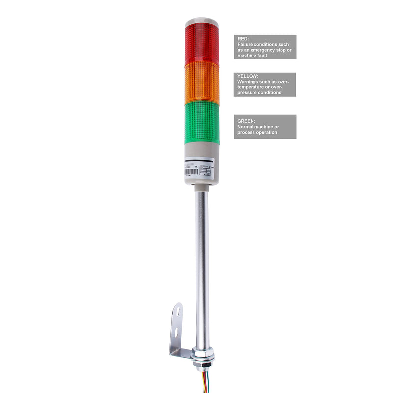 [Australia - AusPower] - LUBAN Tower Stack Lights, Industrial Warning Signal Lights Tower Lamps Column, Factory Workshop Safety RGB Signal Indicator, LED Andon Lights (110V, 3 Tiers, without Sound) AC 110V 3-Layer 