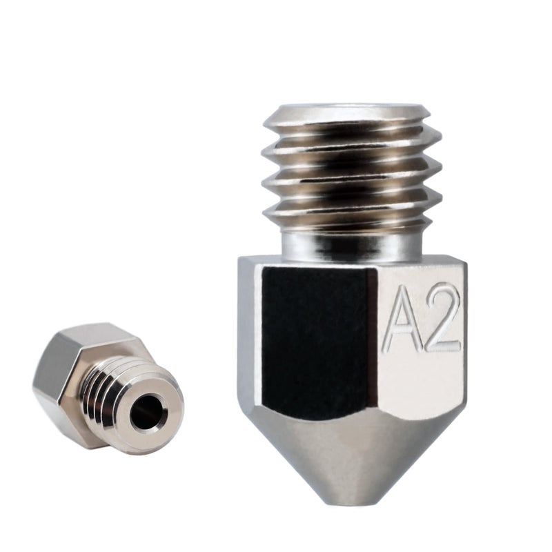 Microswiss MK8 Plated A2 Tool Steel Wear Resistant Nozzle Compatible with (MakerBot, CraftBot, Creality, CR10, Ender 3, Ender 5, Tevo Tornado) (Value Pack (.4mm, 6mm, 8mm)) Value Pack ( .4mm , .6mm , .8mm )