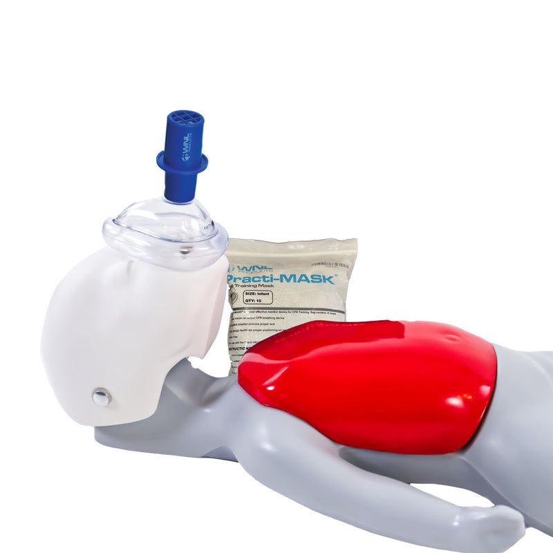 [Australia - AusPower] - WNL Products 5000TMV-CP Adult/Child & Infant CPR Practi-MASK & Valve Combo Pack, 10 CPR Training Masks, 10 Inant CPR Training Masks, and 10 CPR Training Valves Fits All WNL Training Masks 
