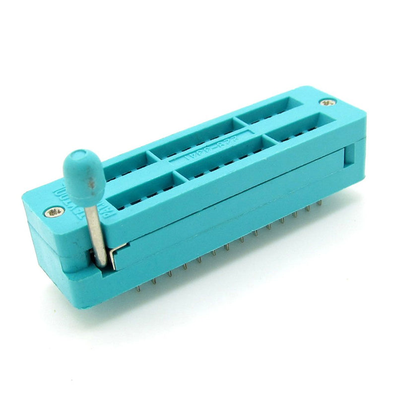 [Australia - AusPower] - 5 pcs 28-pin 28 Pins Test Universal ZIF IC Socket Narrow, Green 