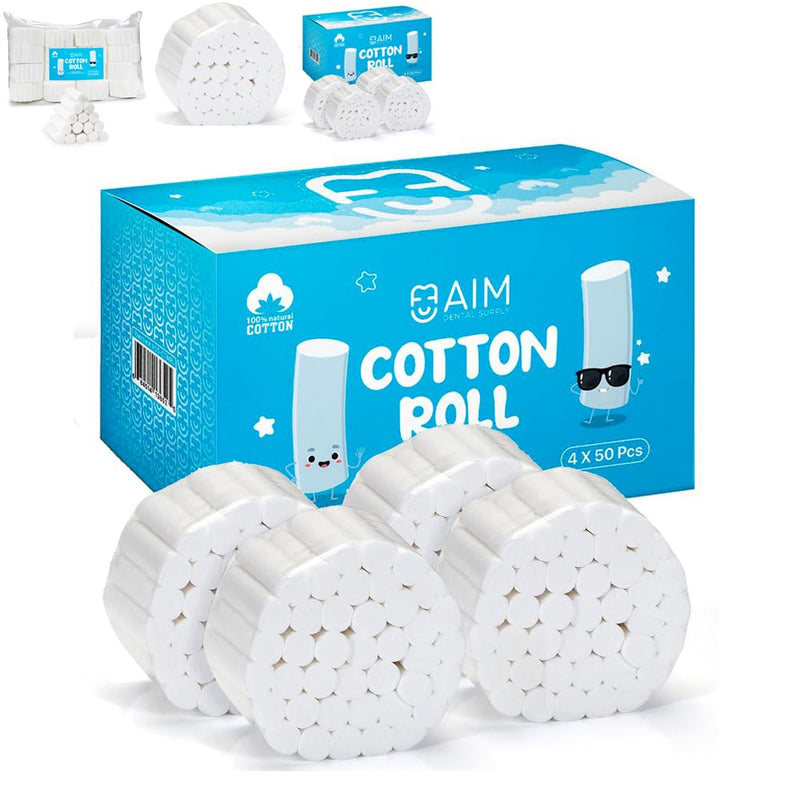 [Australia - AusPower] - Dental Cotton Rolls - Nose Bleed Stopper - Nose Bleed Plugs for Kids or Adults - Highly Absorbent Gauze Rolls & Cotton Roll - Non Sterile 1.5 Inch Rolled Cotton Pads (Pack of 50) 