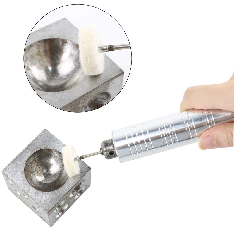 [Australia - AusPower] - 100 Pcs Felt Wheels for Dremel Polishing Kit Polishing Wheel Buffing Wheel Set Wool Felt Mounted for Rotary Tool Wheel 1/8 inch Mandrel 