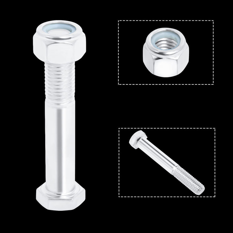[Australia - AusPower] - Shear Bolts for Compatible with Rotary Cutters Mill Grade 5 SAE J429 3.5" with Nylock Nut (Pack of 6) 