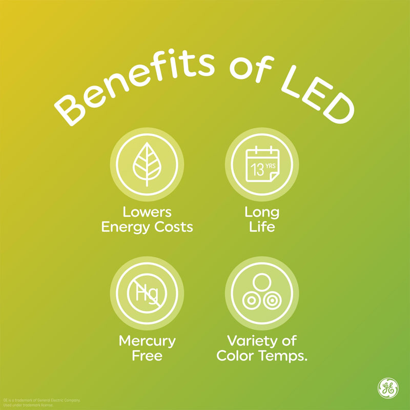 GE LED Light Bulbs, 60 Watt, Soft White, A19 (20 Pack) 20 Pack