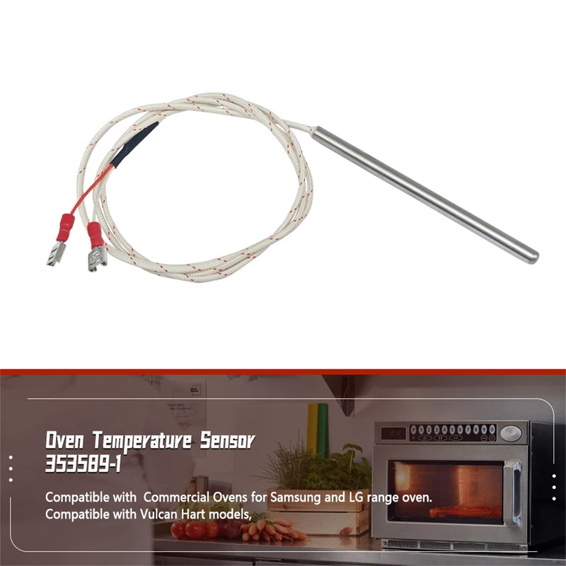 [Australia - AusPower] - 353589-1 Oven Temperature Sensor Probe Compatible with Vulcan Hart Commercial Ovens Replace 44-1235 00-353589-00001 