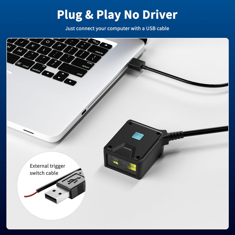 [Australia - AusPower] - NetumScan 2D Embedded Fixed Barcode Scanner Scan Engine, Industrial Grade 1D 2D QR Barcode Reader, Automatic Induction Scanning,USB Port Suitable for Self-Service Terminals and Factory Assembly Lines 