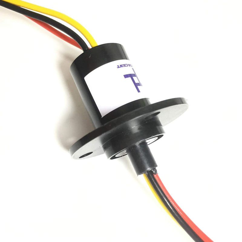 Taidacent 3 Wires 4 Wires 5A 10A 15A 30A Electrical Slip Ring Collector Ring Rotary Electrical Contact Joint Rotary Connector Commutator (3 Wires 15A Diameter 22mm) 3 Wires 15A Diameter 22mm