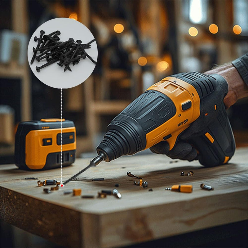 [Australia - AusPower] - #6 x 1-1/2" Fine Thread Drywall Screw with Phillips Bugle Head, Black Phosphate Coated, Sharp Point, High Strength Quick Self Self Tapping Screw for Drywall Sheetrock, Wood and More, 80Pcs #6 x 1-1/2-Inch 