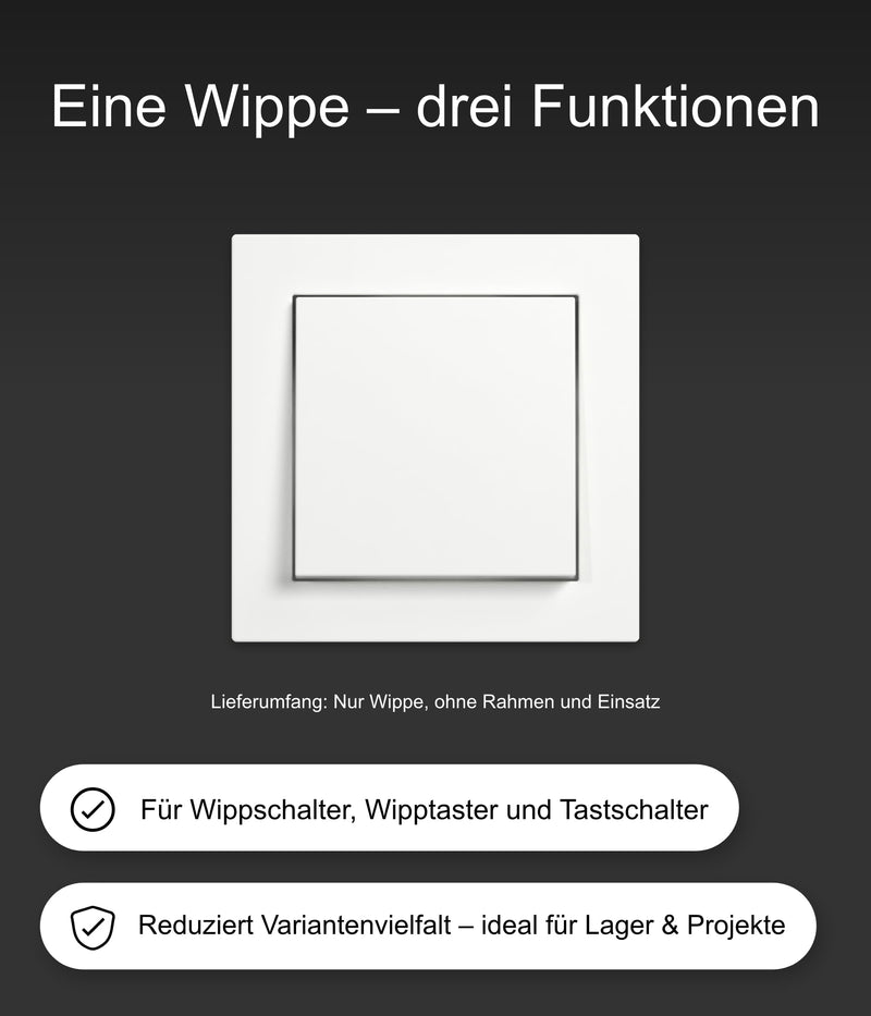 GIRA 329603 Rocker Switch Pure White Glossy High-Quality Switch Rocker Floating Storage Harmonic Gap Size Modern Look Compatible with Gira Switches Professional Electrical Installation