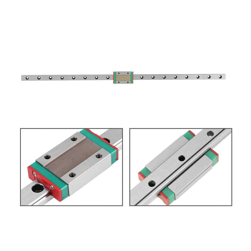Miniature Linear Guide Rails, 1pc MGN12H Miniature Linear Rail Guide 450mm Length 12mm Width + Sliding Block