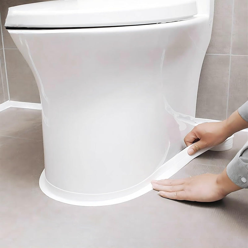 Self Adhesive Sealing Tape 2 Rolls Toilet Base Waterproof Seal Strip for Bathtubs Floors Wall Edges Multi Surface Gap Covering Material White 2.2cm x 10.5ft