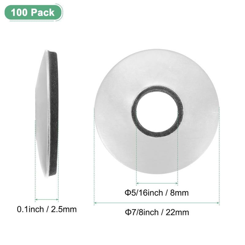 [Australia - AusPower] - 100-Pack EPDM Bonded Sealing Rubber Washers, 304 Stainless Steel 5/16" x 7/8" OD Neoprene Rubber Washers Gasket for Bolts/Screws/Machinery/Ships/Roof 5/16" x 7/8" 100 