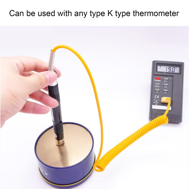 [Australia - AusPower] - K Type Handheld Outside Thermocouple Thermoelement Typ K Sensor, Stecker Thermoelement mit KopfProbe NR 81531B Straight Shank Surface Temperature Probe Replacement 5 Seconds Response -50 