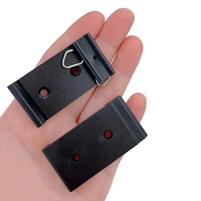 [Australia - AusPower] - 4Pcs 35mm Din Rail Fixed Clamp, Universal DIN Rail Mount Clip Snap in DIN Rail Mounting Bracket Aluminum Alloy Solid State Relay Clip for Relay Mounting (1.08 Width) 1.08 Width 