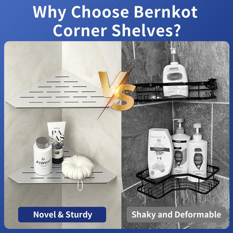 Corner Shower Shelf 10" Brushed 10"-1 Pack