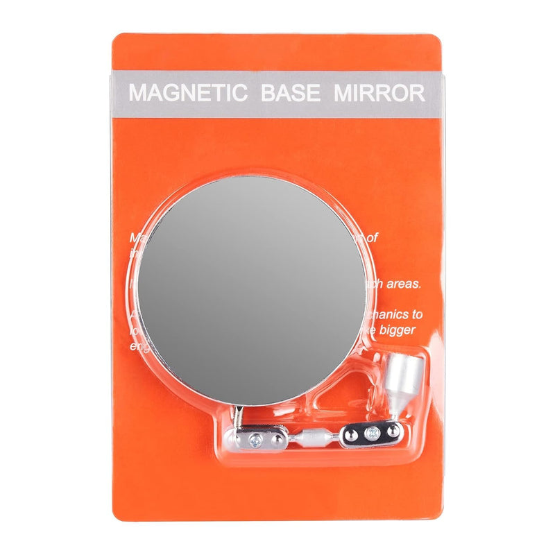 [Australia - AusPower] - Magnetic Base Inspection Mirror Welding Mirror - Swivel Angle Ball Joint Antenna Mirror-3.35 Inch Diameter 