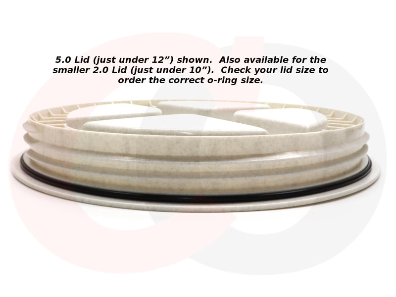 [Australia - AusPower] - Captain O-Ring – Upgraded Replacement O-Ring Seal Gasket for Gamma2 Vittles Vault Pet Food Container Lid (2 Pack) [10” or 12” Lid Sizes] (2.0 Lid O-Rings (Lid just under 10") [2 Pack]) 2.0 Lid O-Rings (Lid just under 10") [2 Pack] 