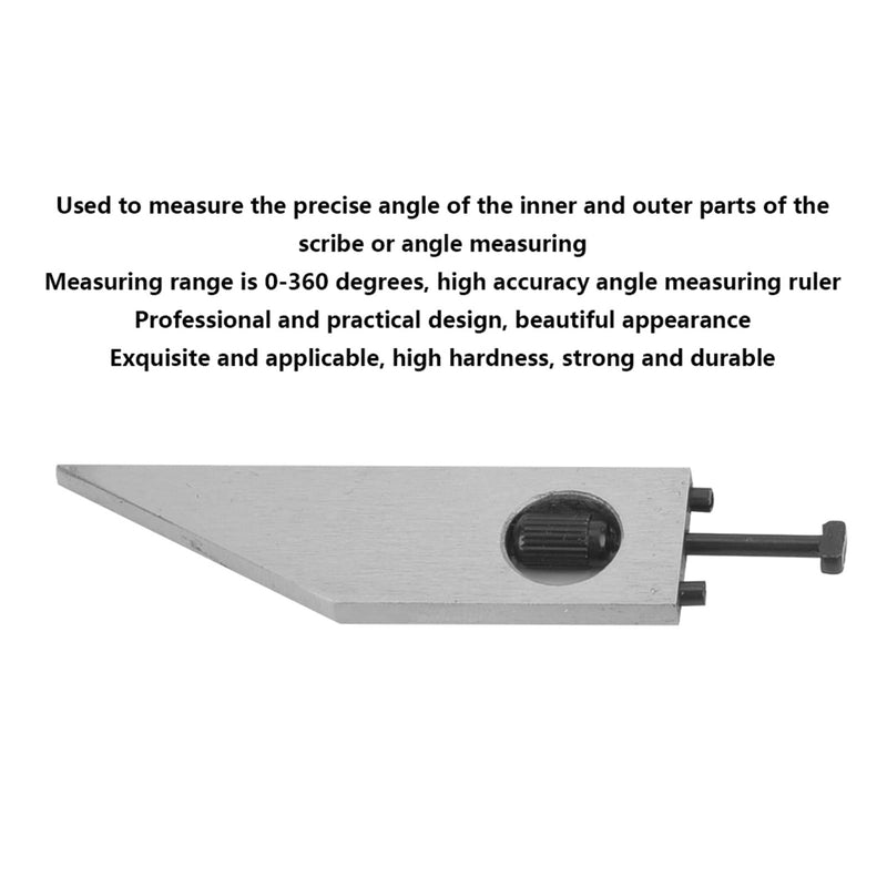 [Australia - AusPower] - Universal Bevel Protractor, 0-360 Degrees Stainless Steel Angle Measuring Ruler Tools with Magnifying Glass for Internal and External Angle Measurement 