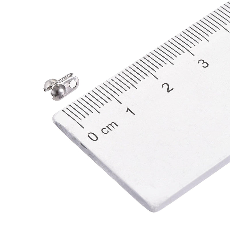 [Australia - AusPower] - uxcell Ball Chain Connector, Ball Clamshell Style Crimp Link Stainless Steel Connection 2.4mm 