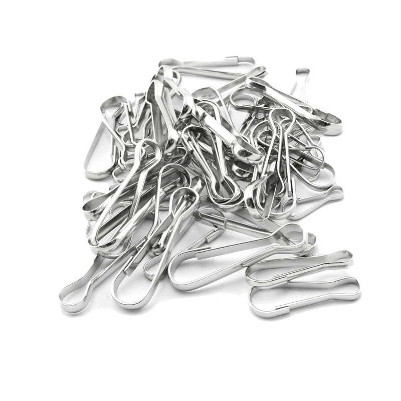 [Australia - AusPower] - 60pcs Metal Spring Hook Buckles Nickel Plated Snap Hanging Clip for Zipper, Key Chain, Plant Hanger etc. (20x 20mm & 20x 30mm & 20x 40mm), (SPRING-HOOK-3SIZE-60) 