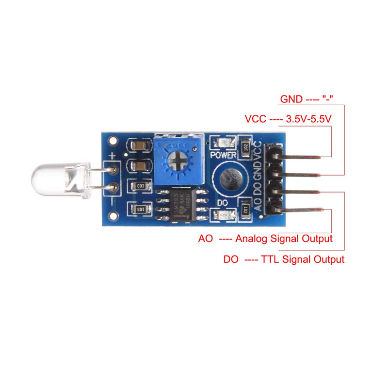 [Australia - AusPower] - uxcell Photosensitive Diode Sensor 4 Terminals Light Detection Photodiode Module 