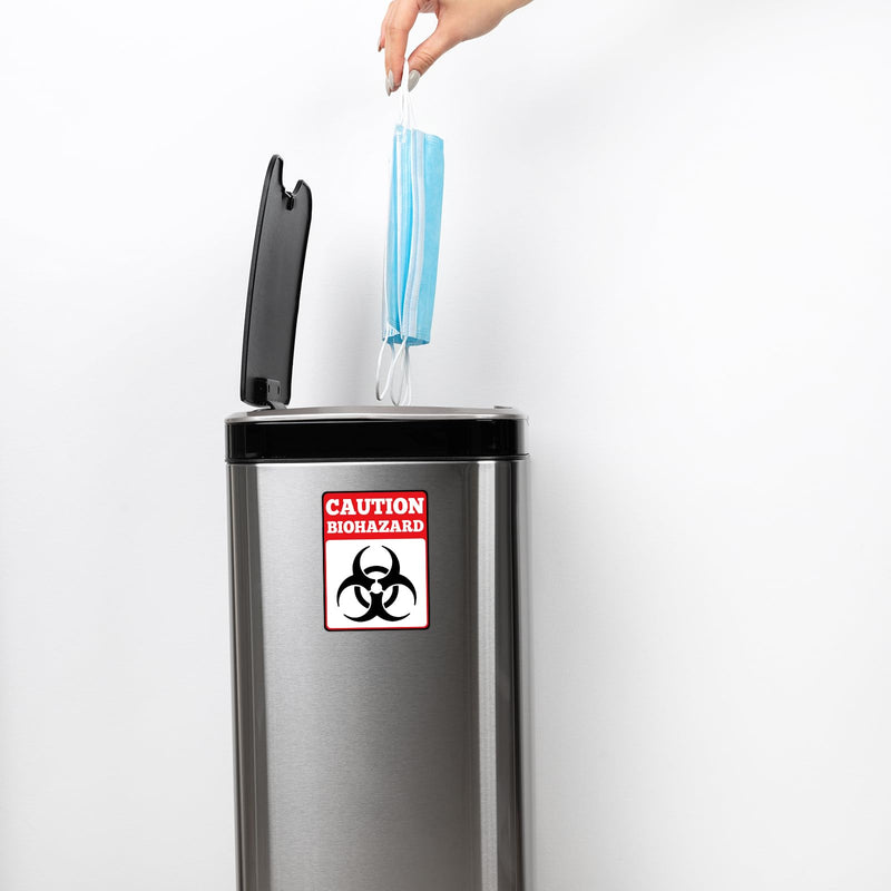 10PCS Biohazard Stickers Sign Decals Biohazard Warning Sign for Labs Self-Adhesive Vinyl Toxic Waste Sticker for Labs Hospitals Factories and Industrial Use Warning Stickers for Lab 4 X 5.4 In