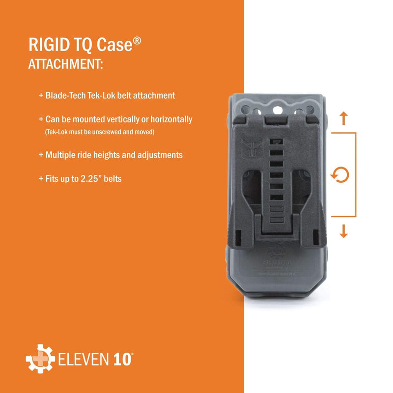 [Australia - AusPower] - Eleven 10 RIGID TQ Case for C-A-T Tourniquet, Black, Belt Attachment No Tourniquet 
