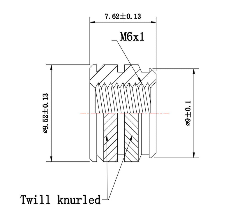 [Australia - AusPower] - [initeq] M6-1.0 M6 Threaded Heat Set Inserts for 3D Printing (50, Short) 50 
