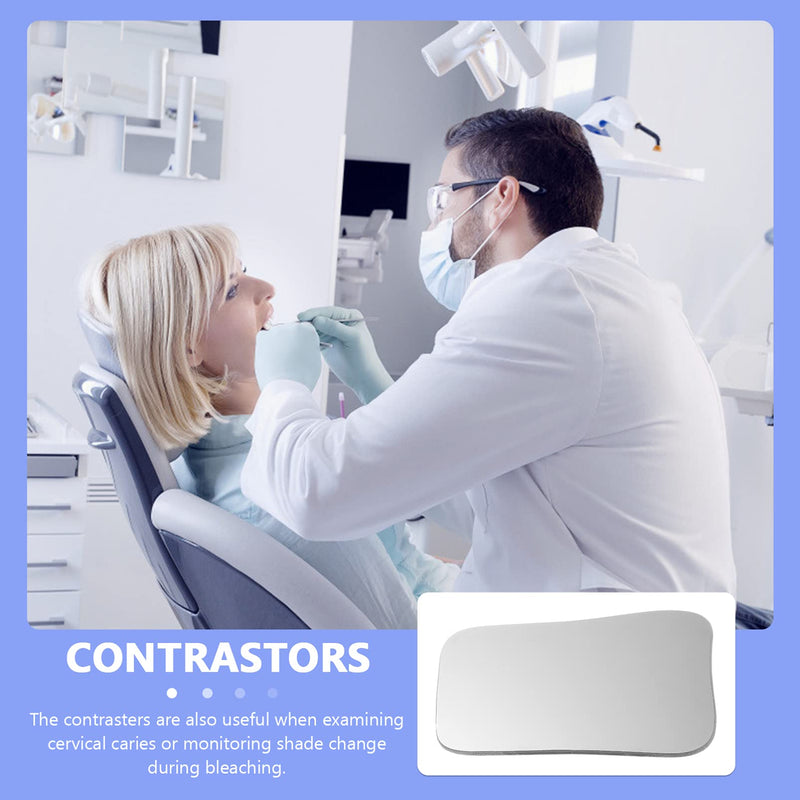 [Australia - AusPower] - EXCEART 2pcs Intraoral Mirrors 2 Sided Pofessional Occlusal Photographic Mouth Mirror Dental Photo Reflector Glass Mirrors Tools for Clinic Doctor Silver 